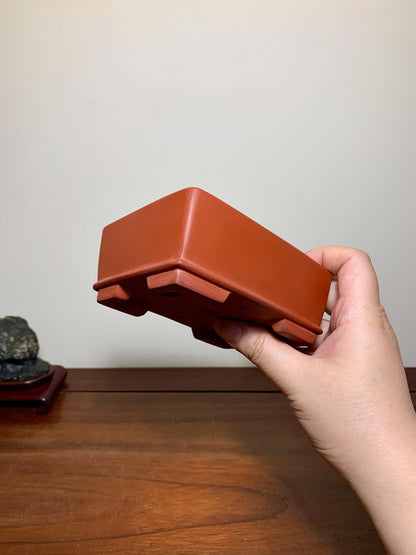 Bici Red Clay Lower Band Rectangular Japanese Flower Pot