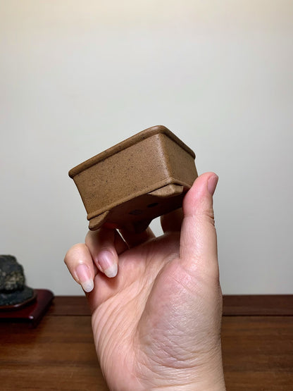旭清 Outer Rim Lower Band Cloud Feet Square Japanese Flower Pot