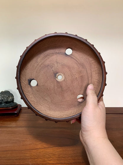 Fuzhou, Two Studded, Perfectly Round, Japanese Bonsai Pot