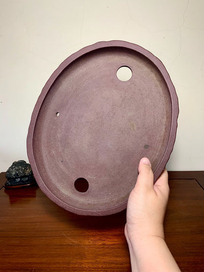 Matsu-Sen-Yaki, Tree-Grain Patterned in Nanban Style, Japanese Flower Pot