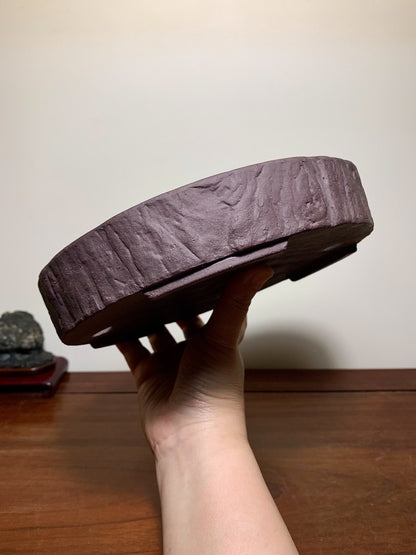 Matsu-Sen-Yaki, Tree-Grain Patterned in Nanban Style, Japanese Flower Pot
