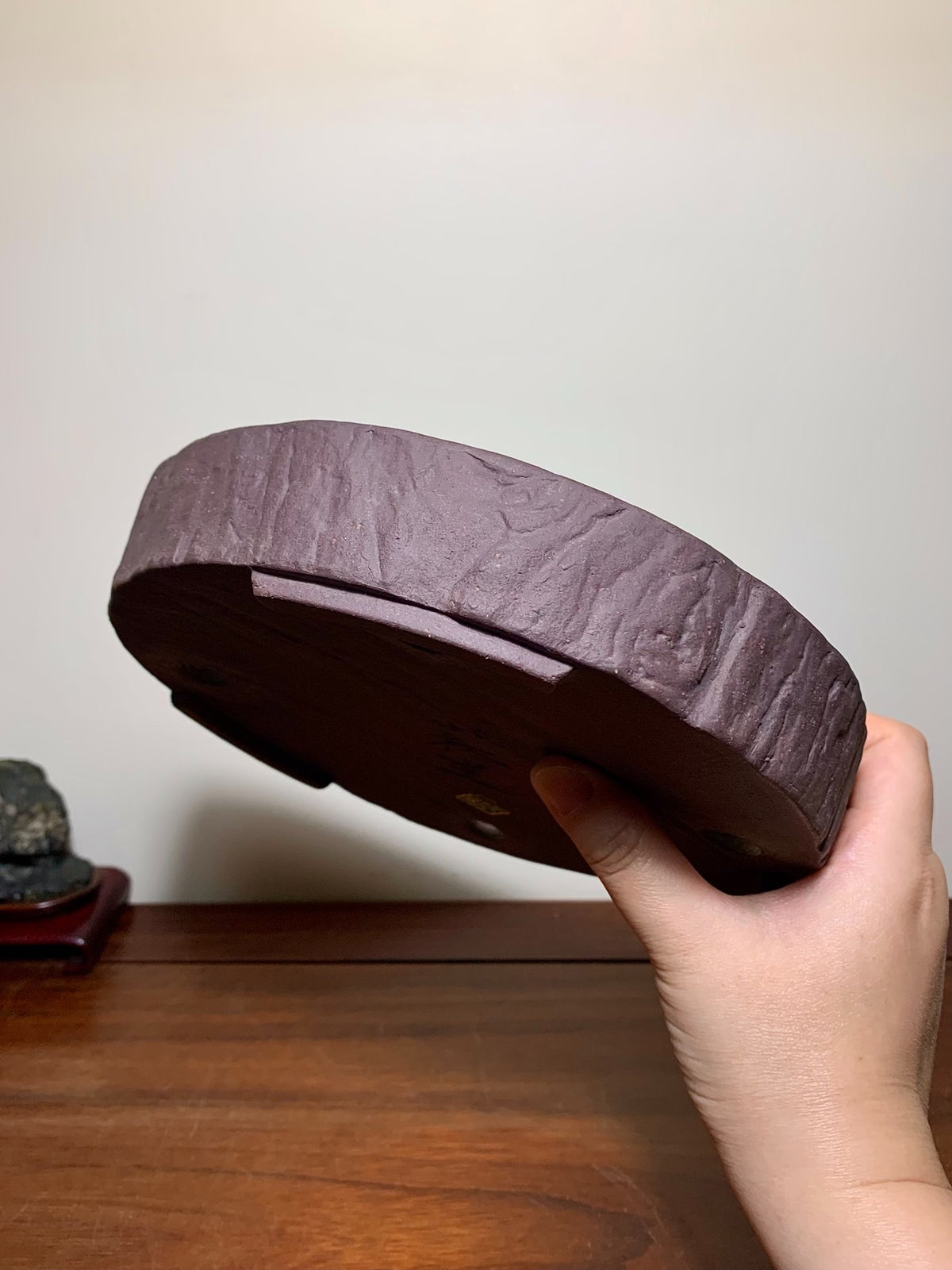 Matsu-Sen-Yaki, Tree-Grain Patterned in Nanban Style, Japanese Flower Pot