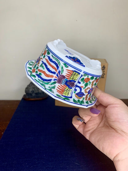 Shou Ami Enamelled Phoenix Pot