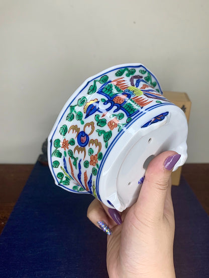 Shou Ami Enamelled Phoenix Pot