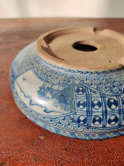 Shodai Ishida Shōseki Super-Aged Patina Flower Pot
