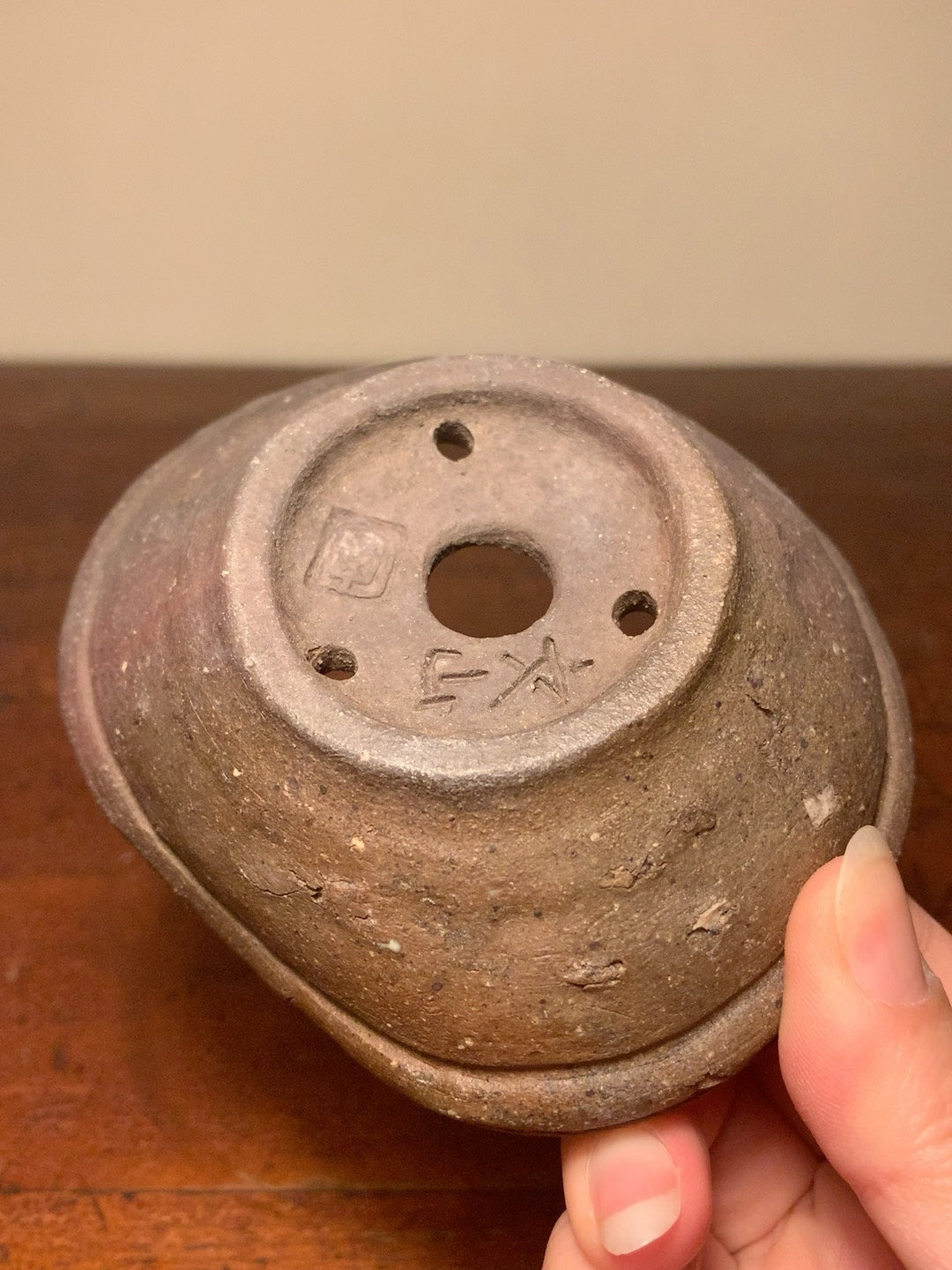 Echizen Bunsan Hand-Pinched Nanban Irregular Pot