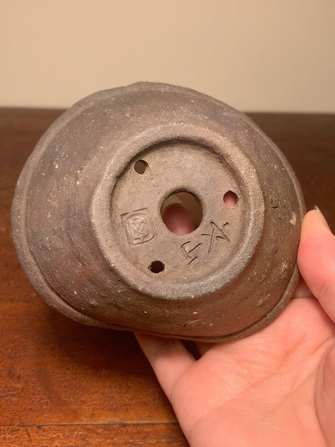 Echizen Bunsan Hand-Pinched Nanban Irregular Pot