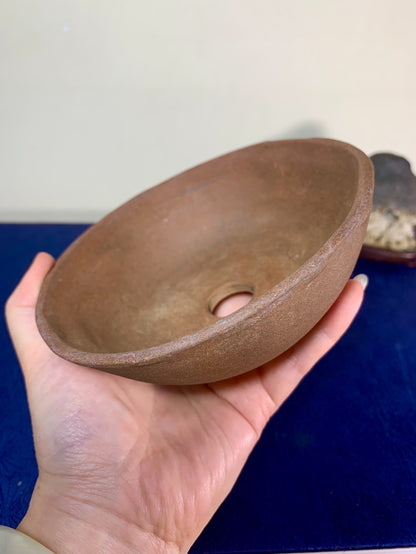 Shinshin Hand-Pinched Nanban-Fired Small Round Pot