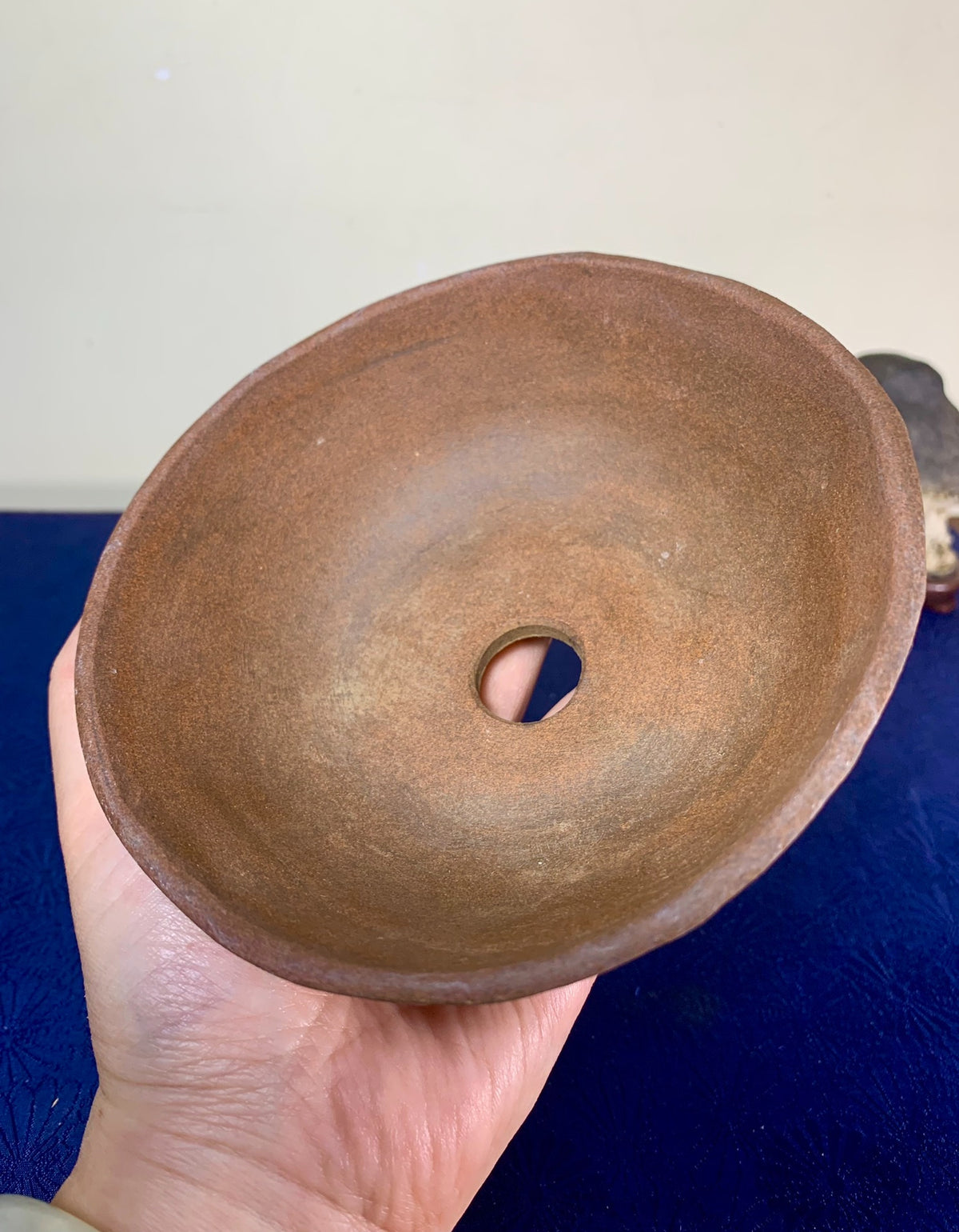 Shinshin Hand-Pinched Nanban-Fired Small Round Pot