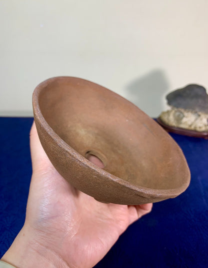 Shinshin Hand-Pinched Nanban-Fired Small Round Pot