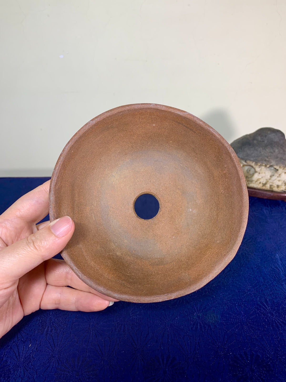 Shinshin Hand-Pinched Nanban-Fired Small Round Pot