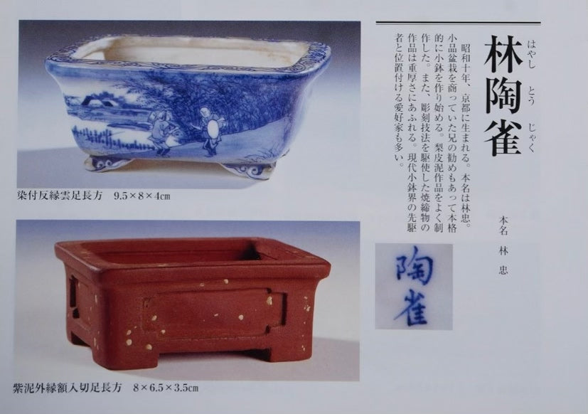 Purple Clay, Outer Rim, Cloud Feet, Small Rectangular Flower Pot by Rin Tōsaku