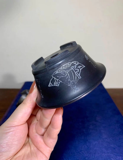 Rare Bonsai Pot Featuring the "One Hundred Poems by One Hundred Poets" Theme