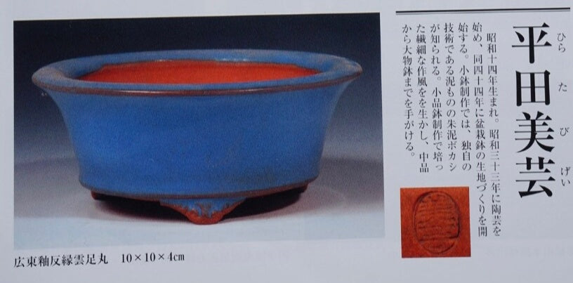 Incised View of the Fifty-Three Stations of the Eastern Sea, Japanese Bonsai Pot by Bigei