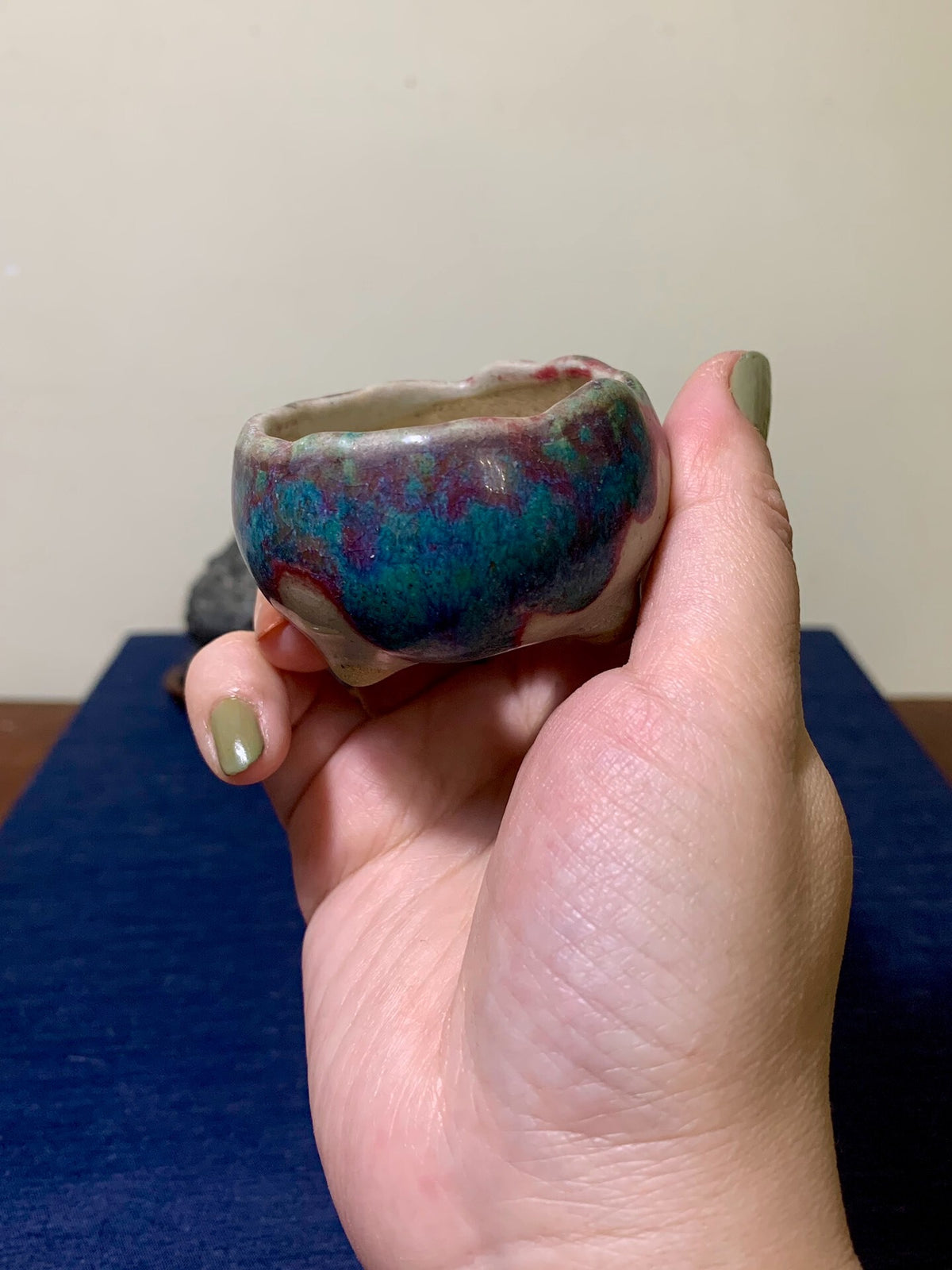 Konayama No Shinshin, Hand-Pinched Small Round Pot