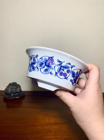 Kutani Tsuruho Enamelled Tang草 Pattern Open Mouth Japanese Pot