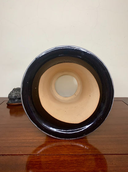 Ran-Sai, Enamelled with Peony Design, Omoto Pot