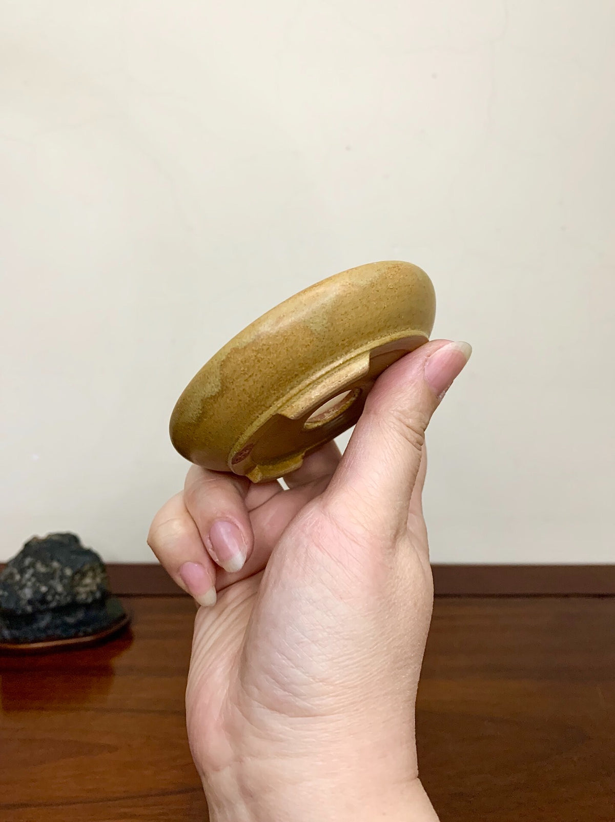 Heian Kōzan Soba Glaze, Cut-Footed Upright Round Japanese Pot