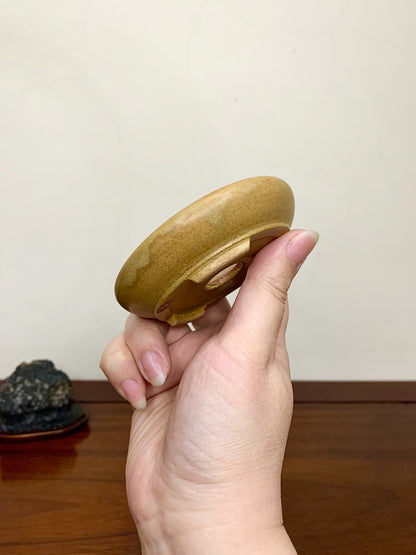 Heian Kōzan Soba Glaze, Cut-Footed Upright Round Japanese Pot