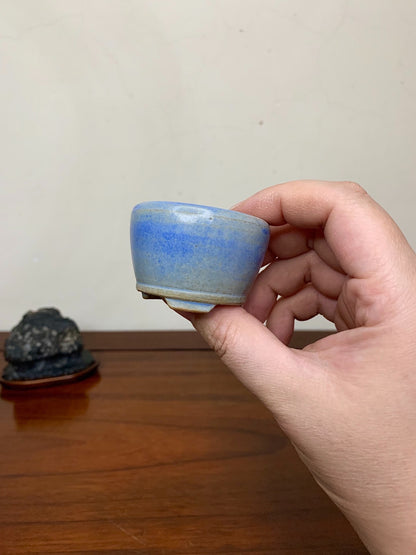 Heian Kōzan Classic Ruri Blue Kinyo Glaze Kiln-Transmuted Japanese Pot