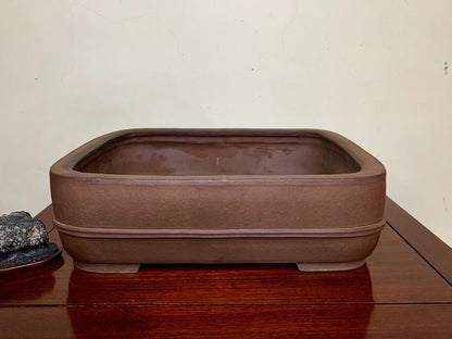 Suzuki Shōzan Shidei Waist-Line Cut Standing Rectangular Japanese Pot