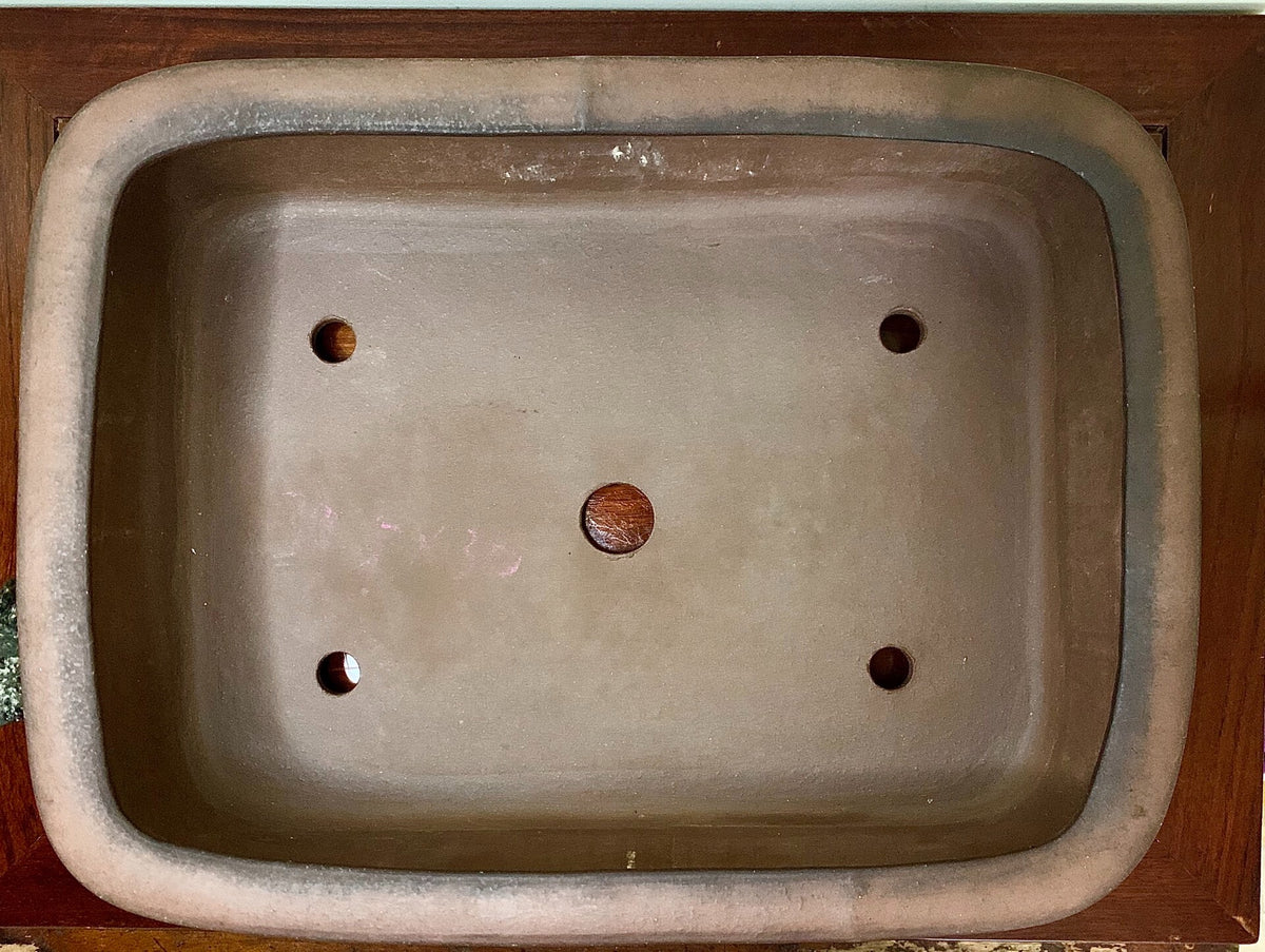 Suzuki Shōzan Shidei Waist-Line Cut Standing Rectangular Japanese Pot