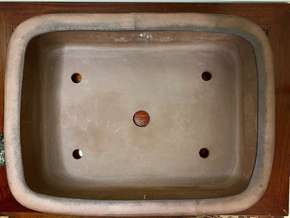 Suzuki Shōzan Shidei Waist-Line Cut Standing Rectangular Japanese Pot