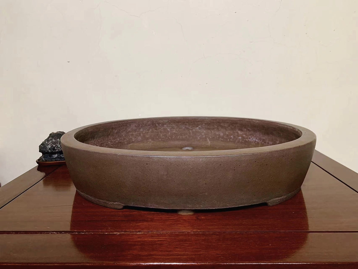 Shidei Oval Japanese Pot by Nakano Gyōzan