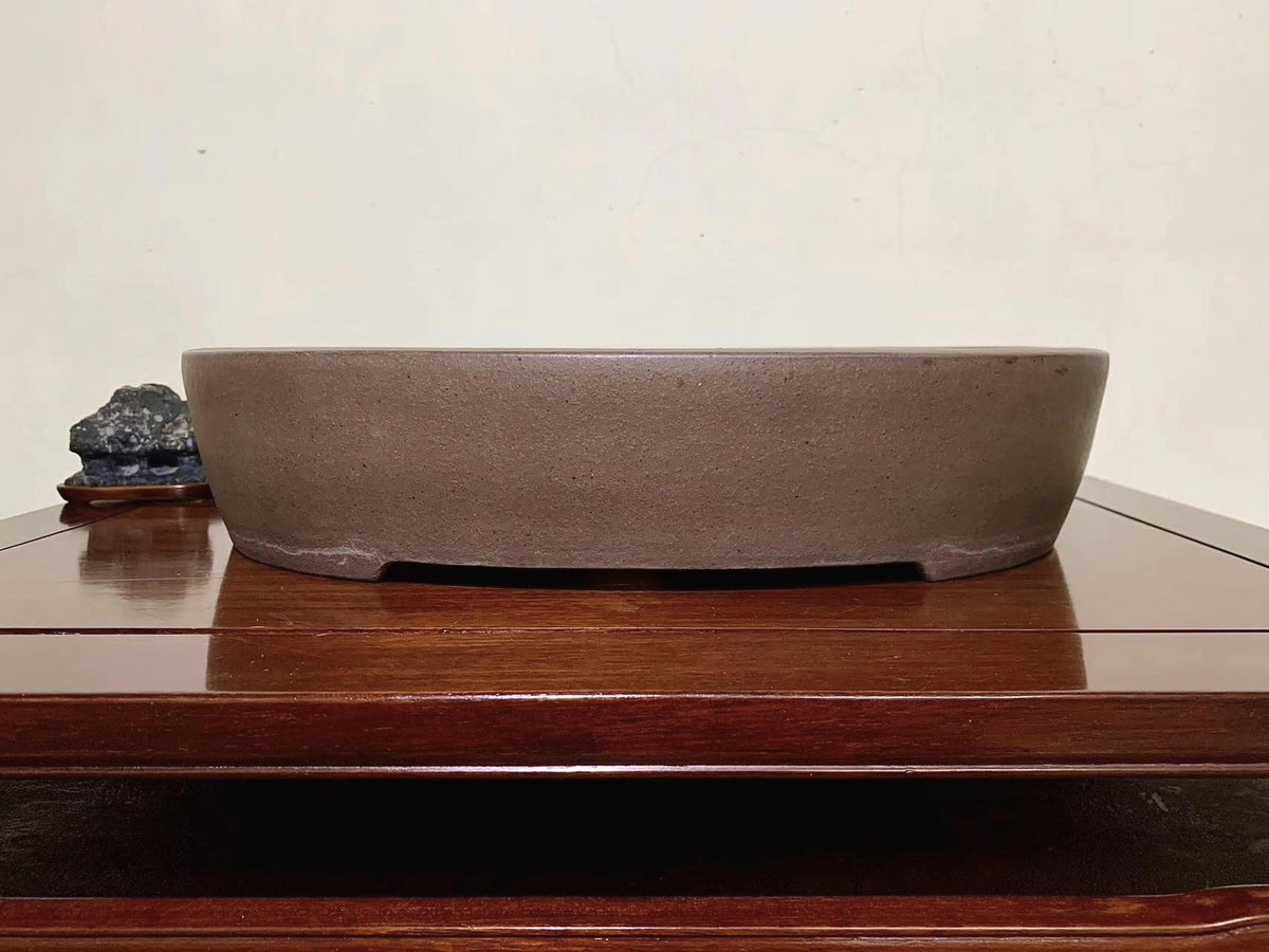 Shidei Oval Japanese Pot by Nakano Gyōzan