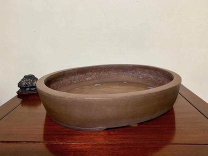 Shidei Oval Japanese Pot by Nakano Gyōzan