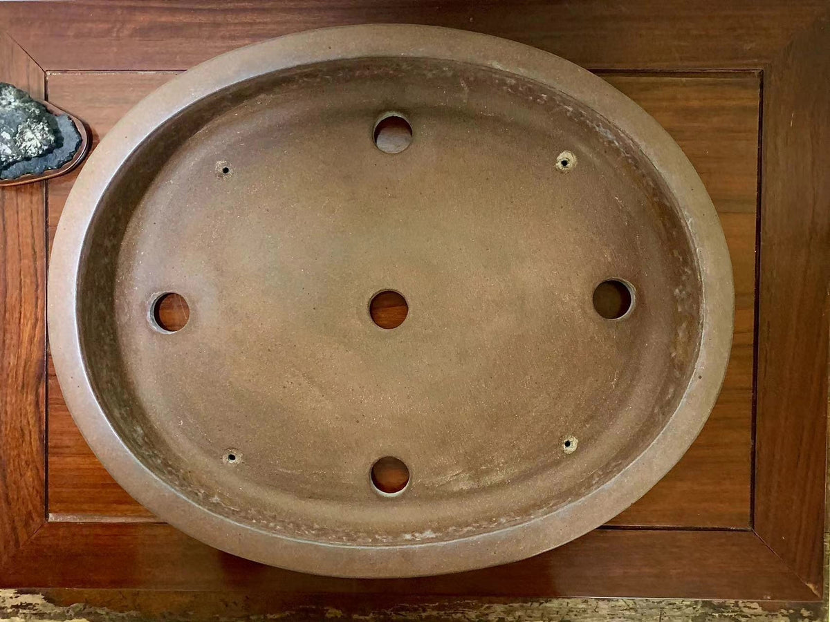 Shidei Oval Japanese Pot by Nakano Gyōzan