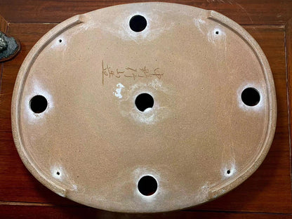 Shidei Oval Japanese Pot by Nakano Gyōzan