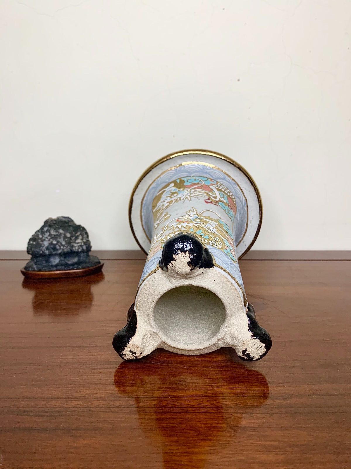 Double-Panel Painted Dragon Design, Omoto Pot by Akezō