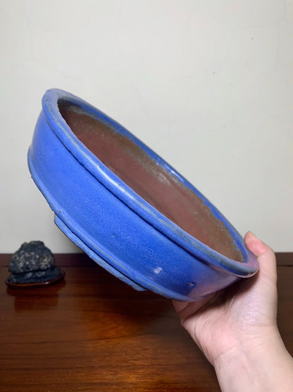 Ruri Kinyo Glaze, Perfect Circle, Japanese Pot by Shuufu
