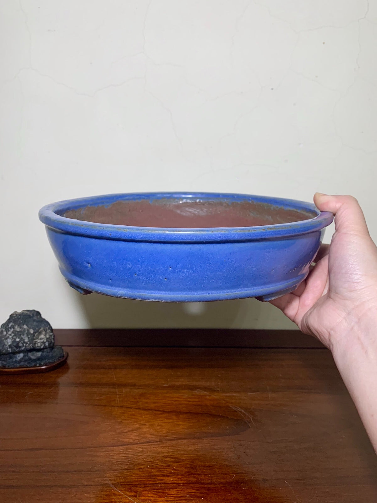 Ruri Kinyo Glaze, Perfect Circle, Japanese Pot by Shuufu