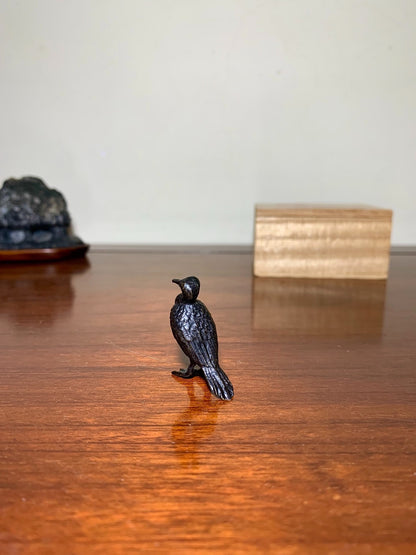 Harukaze Seisho Copper-Red Glaze with Added Heron Motif