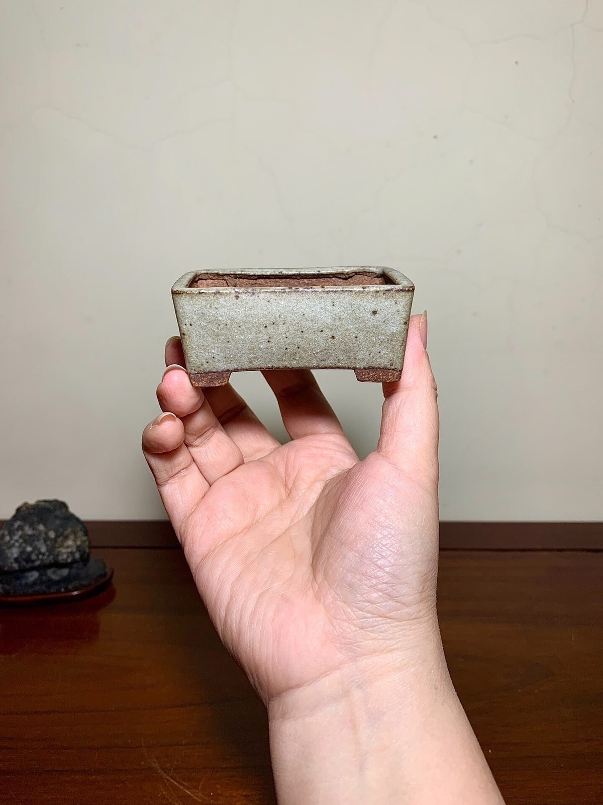 Shishu·Kōhō Cut-Foot Small Rectangular Japanese Pot