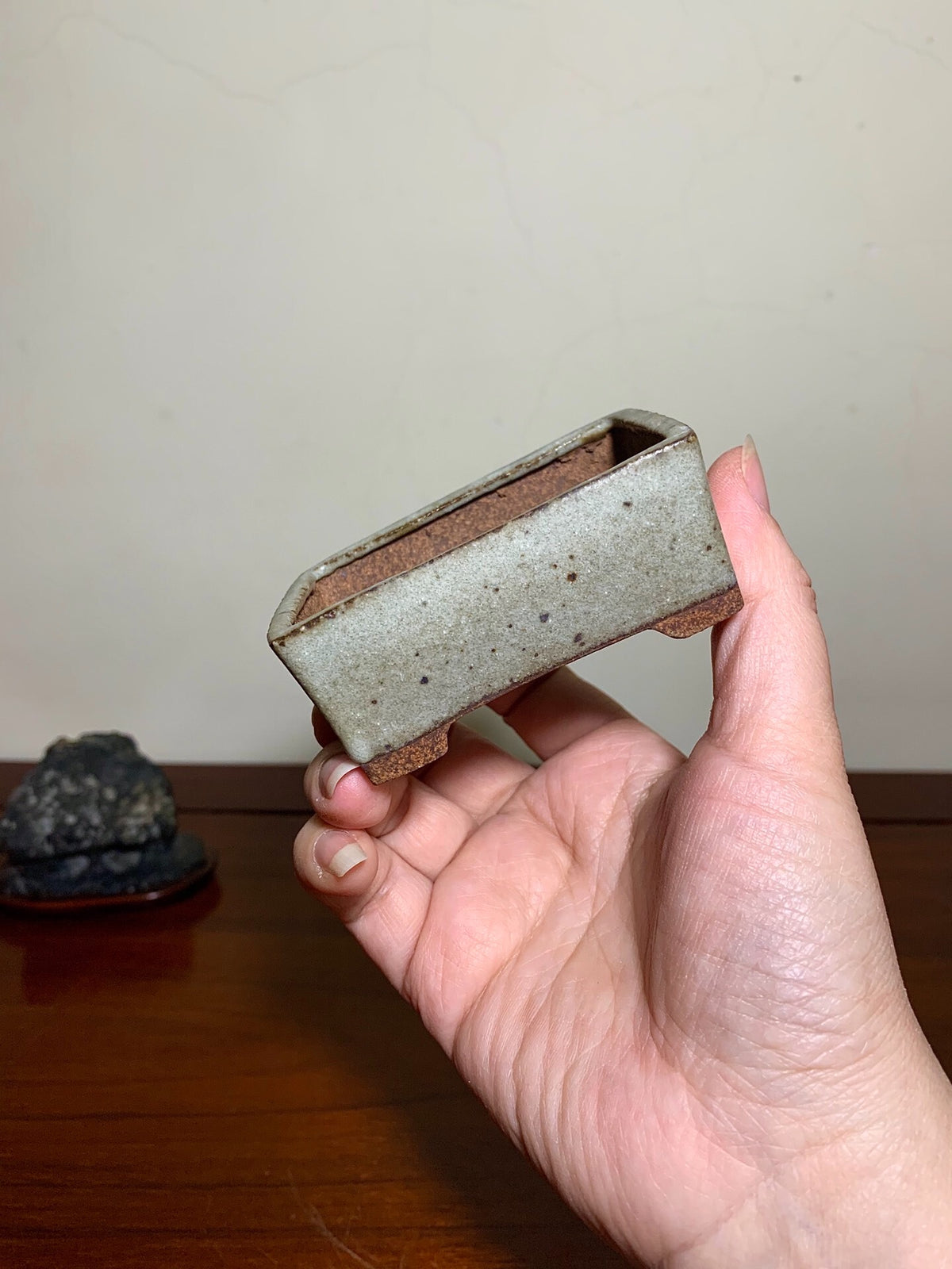 Shishu·Kōhō Cut-Foot Small Rectangular Japanese Pot