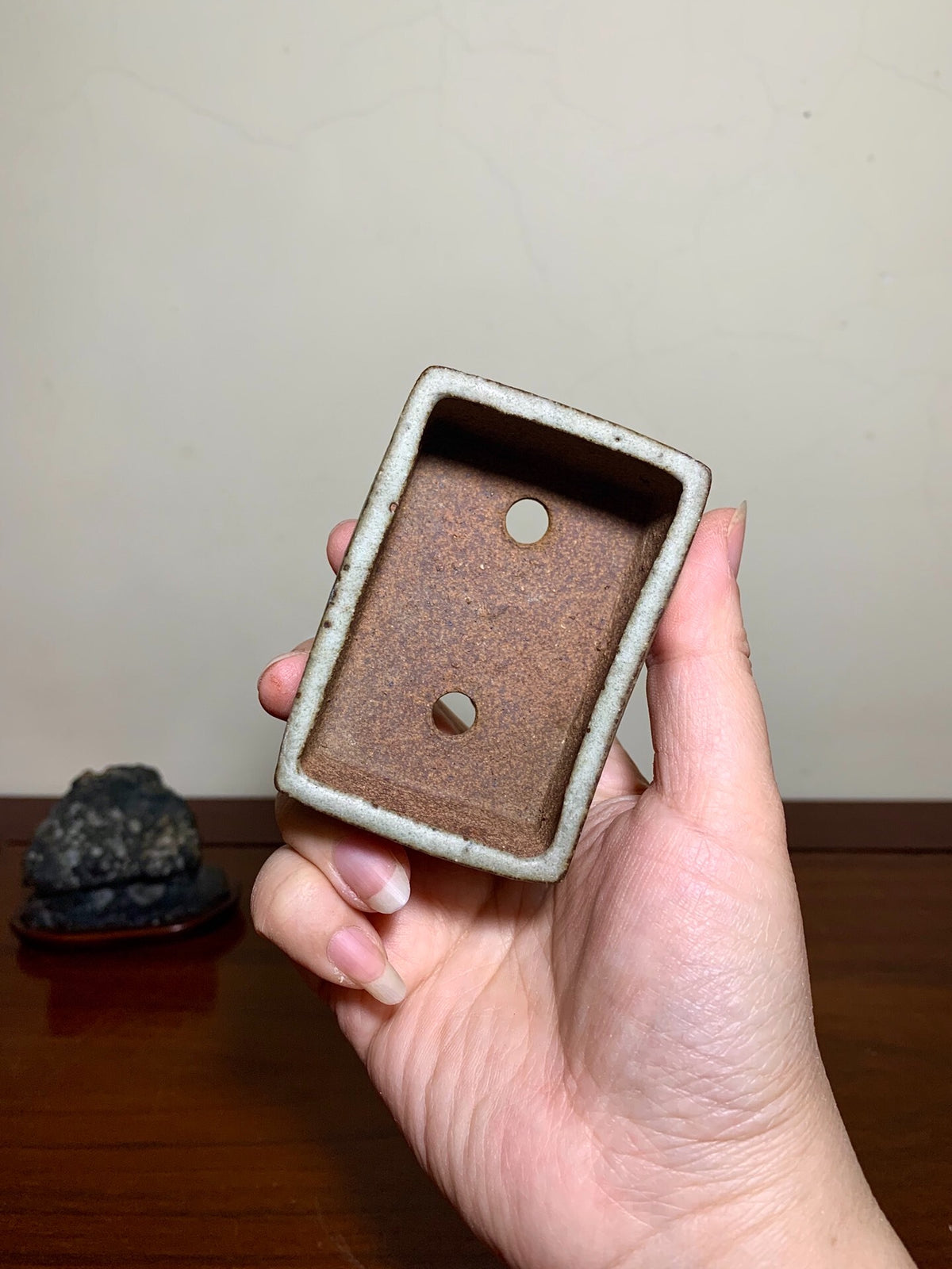 Shishu·Kōhō Cut-Foot Small Rectangular Japanese Pot