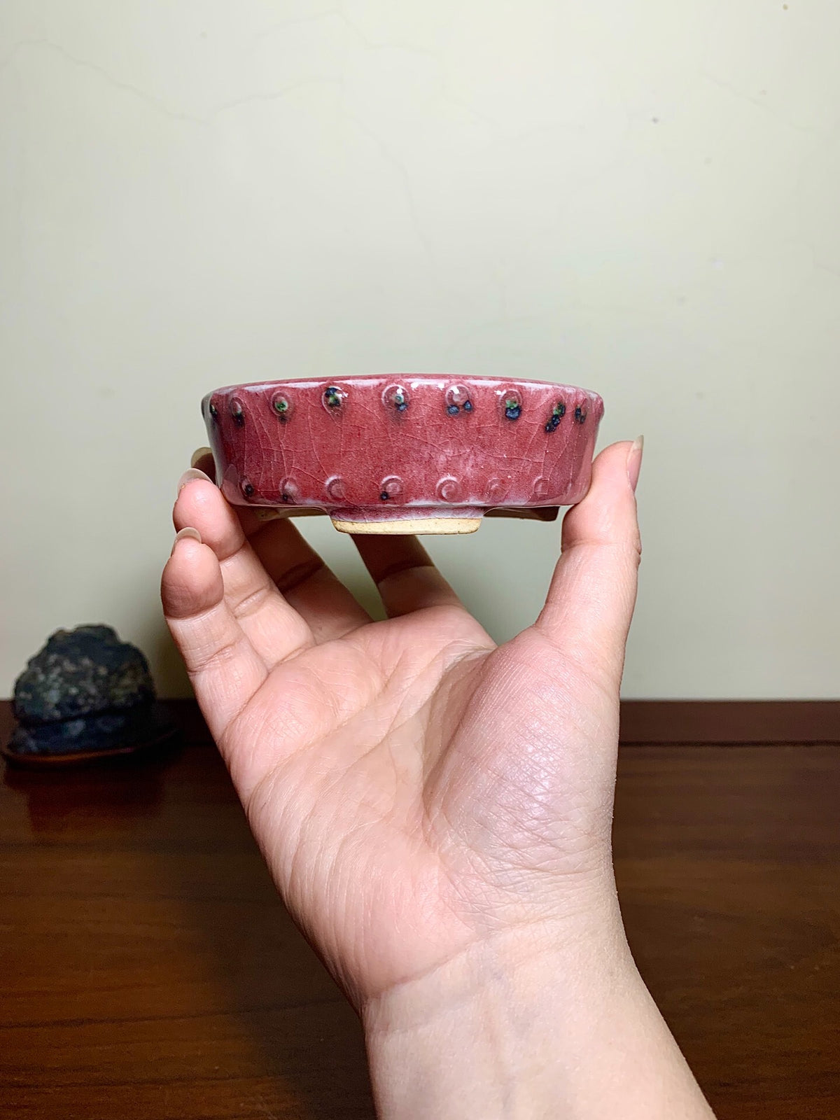 Studded Round Pot, Kiln-Transmuted by Suzuki Akinao