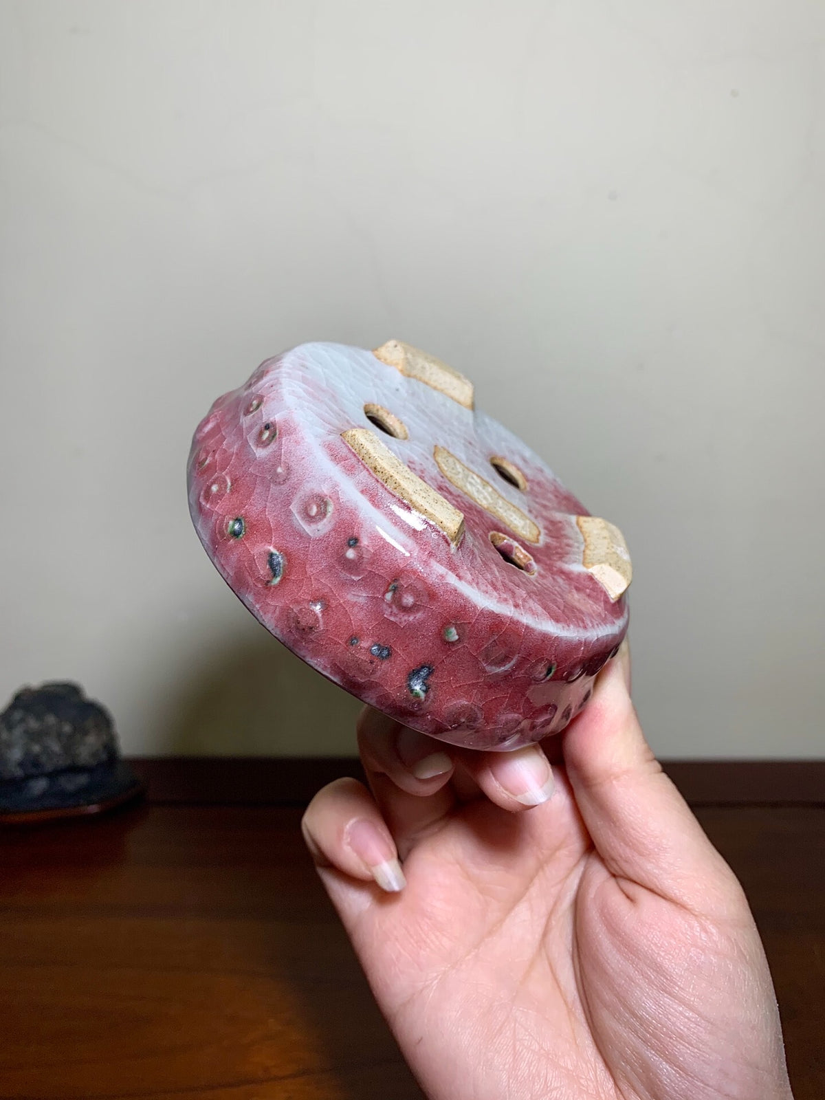 Studded Round Pot, Kiln-Transmuted by Suzuki Akinao