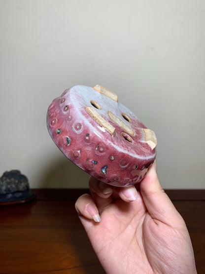 Studded Round Pot, Kiln-Transmuted by Suzuki Akinao