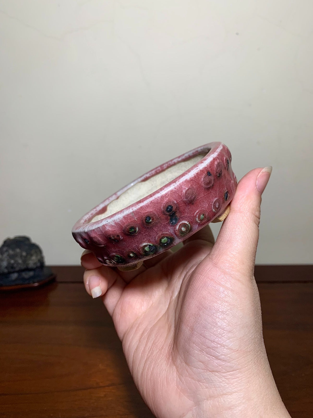 Studded Round Pot, Kiln-Transmuted by Suzuki Akinao