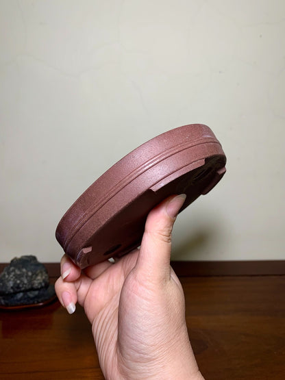 Shidei Double-Loop Oval Japanese Pot by Hokido