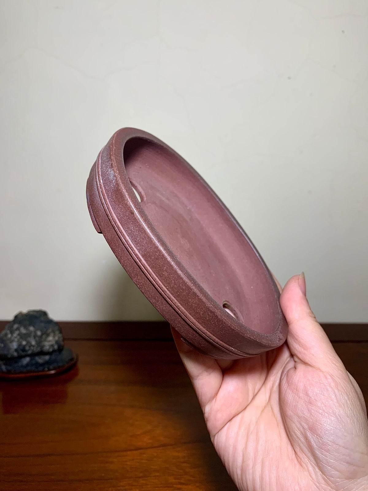 Shidei Double-Loop Oval Japanese Pot by Hokido
