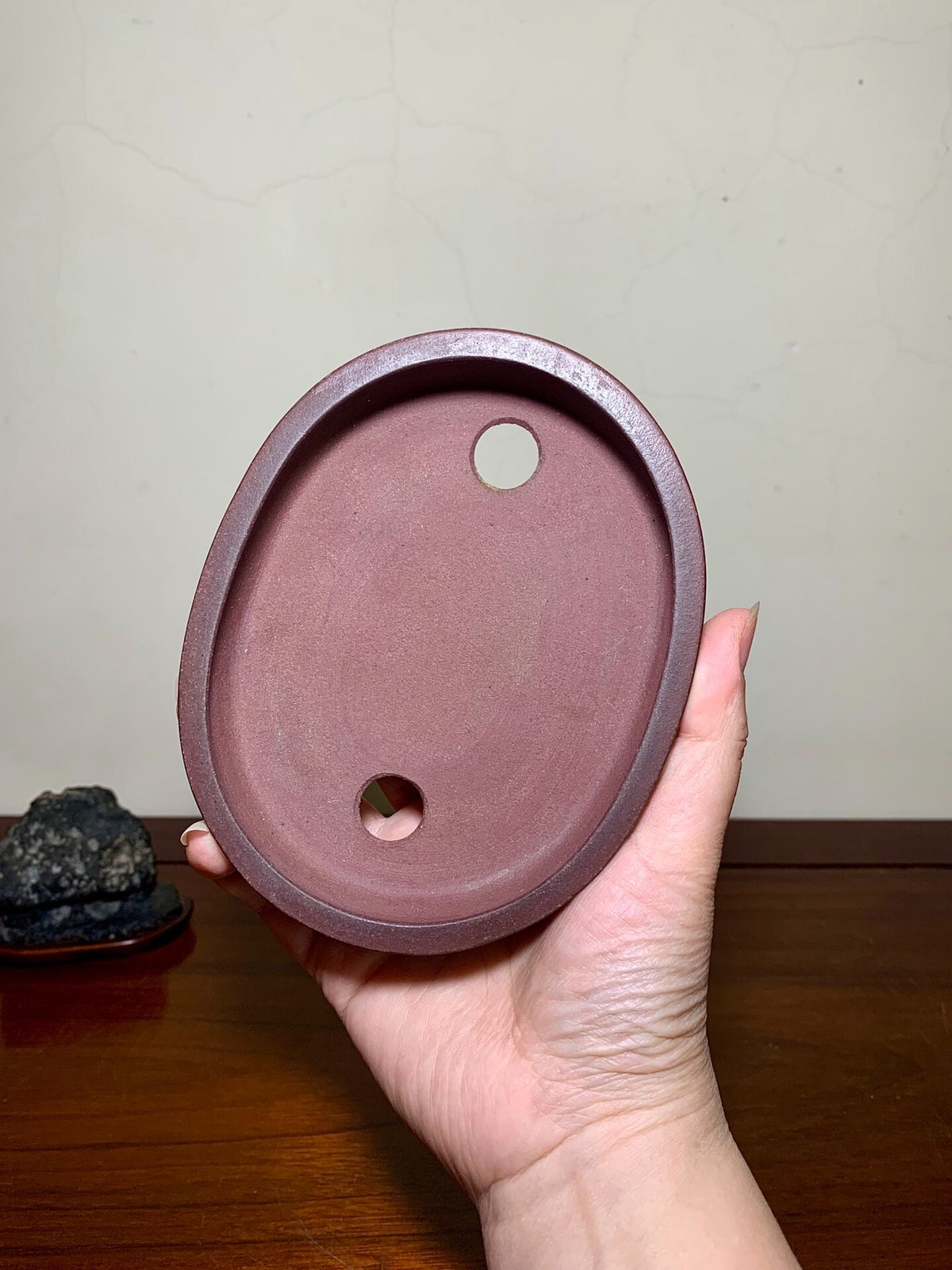 Shidei Double-Loop Oval Japanese Pot by Hokido