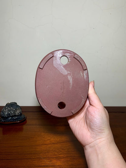 Shidei Double-Loop Oval Japanese Pot by Hokido