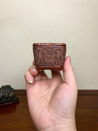 Takumon Senjinjōshu-Zu Japanese Bonsai Pot