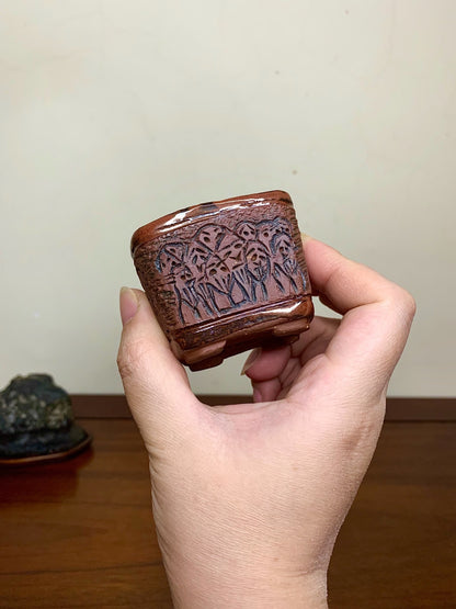 Takumon Senjinjōshu-Zu Japanese Bonsai Pot