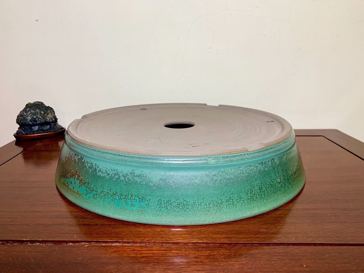 Kōsen Classic Cloth-Textured Glaze Perfect Circle Japanese Pot